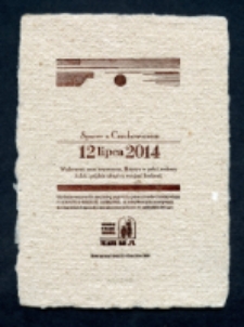 Druk okolicznościowy wydany z okazji Spaceru z Czechowiczem w 2014 roku