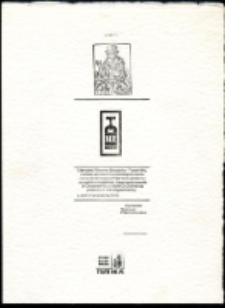 Druk okolicznościowy z podziękowaniami dla Andrzeja Paśnikowskiego