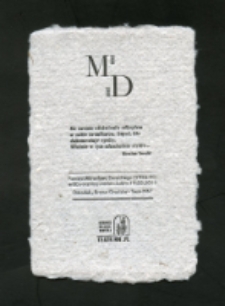 Druk okolicznościowy przygotowany z okazji 80 rocznicy urodzin Mirosława Dereckiego