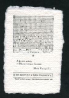 Druk okolicznościowy stworzony na potrzeby Lubelskiej Nocy Kultury 2016