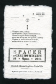Druk okolicznościowy wydany z okazji Spaceru z Czechowiczem w 2016 roku