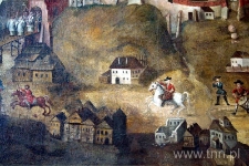 Fragment obrazu "Pożar miasta Lublina"