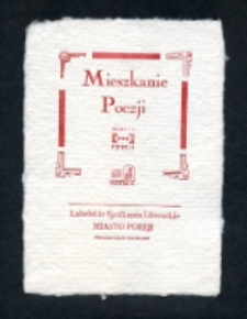 Druk okolicznościowy dla organizatorów Mieszkań Poezji 2015