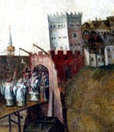 Brama Grodzka w Lublinie - fragment obrazu "Pożar miasta Lublina"