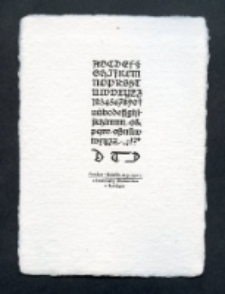 Druk: Z kaszt Izby Drukarstwa, Jaecker Schrift