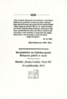 Akcydens na okoliczność projektu Ziemiaństwo na Lubelszczyźnie