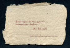 Akcydens z cytatem Maxa Billa na okoliczność Typoluba 2015