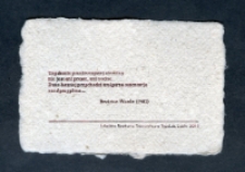 Akcydens z cytatem Beatrice Warde na okoliczność Typoluba 2015