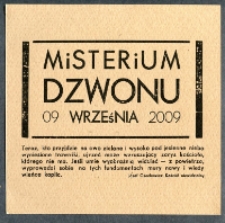 Akcydens na okoliczność Misterium Dzwonu 2009