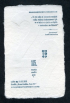 Druk okolicznościowy 115. rocznica urodzin J&oacute;zefa Czechowicza