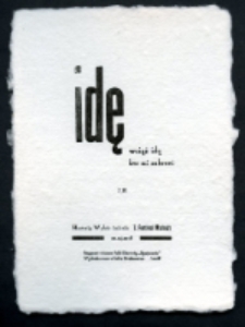 Druk okolicznościowy z fragmentem utworu Julii Hartwig przygotowany na okoliczność Festiwalu Wschody