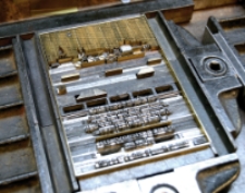 Matryca drukarska do druku okolicznościowego przygotowanego na spacer z Czechowiczem w 2018 roku