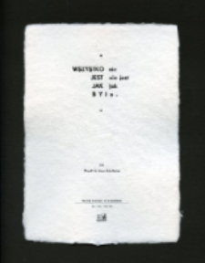 Druk przygotowany na okoliczność spaceru śladami Julii Hartwig w 2019 roku