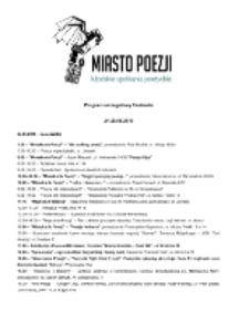 Program Miasta Poezji 2010