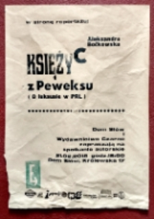 Afisz przygotowany z okazji spotkania autorskiego z Aleksandrą Boćkowską wok&oacute;ł książki "Księżyc z peweksu. O luksusie w PRL"