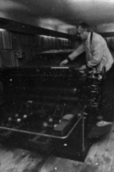 Maszyna drukarska Planeta Fixia na ekspozycji w Izbie Tradycji Drukarstwa Lubelskiego przy ulicy Żmigr&oacute;d 1 w Lublinie