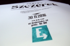 Zdjęcie afisza przygotowanego z okazji spotkania autorskiego z Ziemowitem Szczerkiem