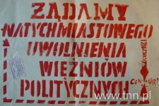 Plakat z okresu stanu wojennego