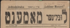 Lubliner Moment: &ndash; winieta jednodni&oacute;wki: 10 września 1929