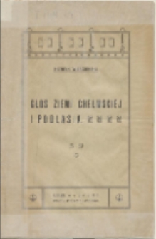 Okładka publikacji Głos Ziemi Chełmskiej i Podlasia