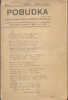 Pobudka, Nr. 1, sierpień 1905