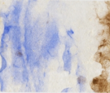 Papier czerpany, barwiony, technika japońska, włókna z łyka morwy białej/kozo