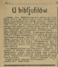 Artykuł "U bibliofilów" z Niedzielnego dodatku do Expressu Lubelskiego