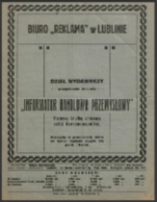 Ogłoszenie informujące o Informatorze Handlowo Przemysłowym zamieszczone w piśmie "Reklama", R. 1, nr 2 (1921)