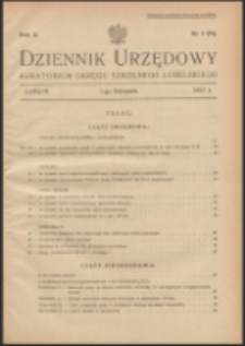 Pierwsza strona pisma "Dziennik Urzędowy Kuratorium Okręgu Szkolnego Lubelskiego"