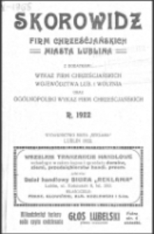 Okładka wydawnictwa "Skorowidz Firm Chrześcijańskich Miasta Lublina"
