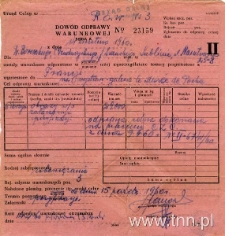 Dow&oacute;d odprawy warunkowej obraz&oacute;w członk&oacute;w Grupy Zamek