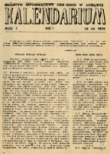 &bdquo;Kalendarium&rdquo; Biuletyn informacyjny NZS UMCS w Lublinie