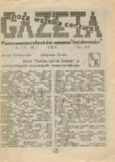 "Gazeta"- Poza wszelką cenzurą - Pismo członków "Solidarności"