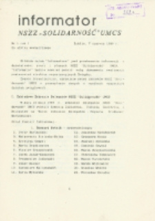 Informator NSZZ "Solidarność" UMCS