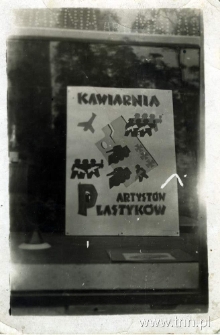 witryna Kawiarni Artystycznej w Lublinie