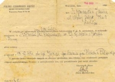 Odpowiedź PCK na zgłoszone poszukiwanie Eugeniusza Szymańskiego