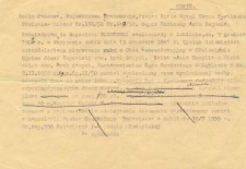 Zaświadczenie o śmierci Eugeniusza Szymańskiego w obozie koncentracyjnym