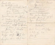 Zapiski w notesie Michała Fijałki z okresu walk we Francji