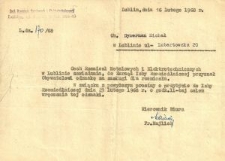 Zawiadomienie w sprawie przyznania odznaczenia dla Michała Dynermana