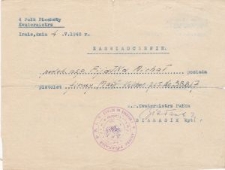 Zaświadczenie Michała Fijałki o posiadaniu broni