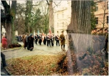 Kondukt żałobny podczas pogrzebu J&oacute;zefa Gierczaka