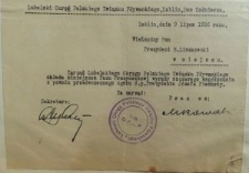 List kondolencyjny Lubelskiego Okręgu Polskiego Związku Pływackiego w Lublinie