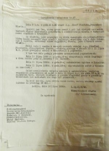 Zarządzenie wewnętrzne wystosowane przez wiceprezydenta Lublina Bolesława Liszkowskiego