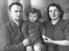 Trachtenberg Beniamin Nechemia (Bolesław) z żoną Milą i synem Henrykiem (Zvi Harrel)