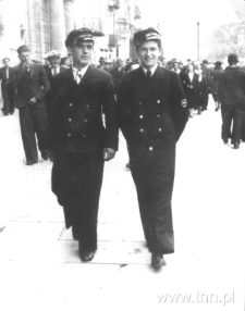 L. Dymowski i A. Pieczyrak na Krakowskim Przedmieściu