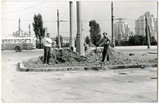Zbigniew Kopczyński podczas czyn&oacute;w społecznych