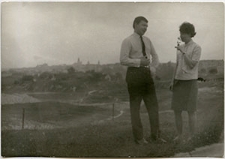 Jerzy Piłat z koleżanką