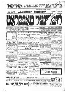 „Lubliner Tugblat” nr 279