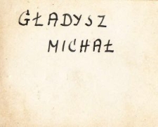 Rewers fotografii Michała Fijałki podpisany pseudonimem "Michał Gładysz"