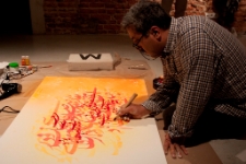 Irańsko-polski performance malarstwa kaligraficznego